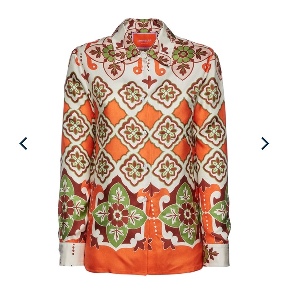 LA DoubleJ Tops - LA DOUBLEJ Partenope Placée in Twill Silk